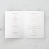Einfache Elegante Rose Gold Folded Wedding Program Programm (Innenseite)