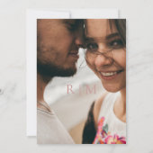 Einfache Elegante Rose Gold Foto Traditionelle Hoc Einladung (Rückseite)