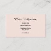 Einfache Elegante Rose Gold Glitzer Script Visitenkarte (Rückseite)
