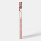 Einfache Elegante Rose Gold Glitzer Tropfen Indivi Case-Mate iPhone Hülle (Rückseite / Links)