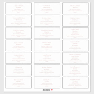 Einfache Elegante Rose Gold Guest Address Labels