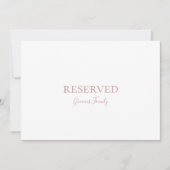 Einfache Elegante Rose Gold Reservierte Signatur (Vorderseite)