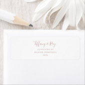 Einfache Elegante Rose Gold Rücksendeadresse (Insitu)