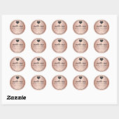 Einfache Elegante Rose Gold Soy Candle Labels Runder Aufkleber (Blatt)