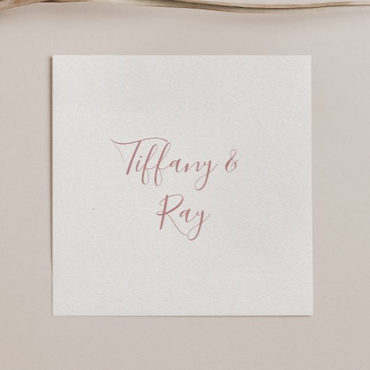 Einfache Elegante Rose Gold Wedding Napkins Serviette
