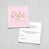 Einfache Elegante Rose Golden Empfehlungskarte