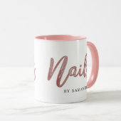 Einfache Elegante Rose Golden Foil Nails Tasse (VorderseiteRechts)