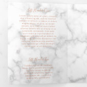 Einfache elegante Rose Goldene Marmorprospekte Dreifach Gefaltete Karte (Innen Erste Seite)