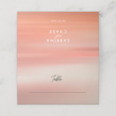 Einfache elegante Rose Hochzeitstisch-Platzkarte Platzkarte (Außenseite Aufgefaltet)