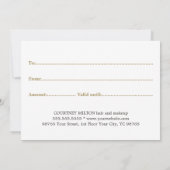 Einfache Elegante Rose Imitate Goldene Schönheit (Rückseite)