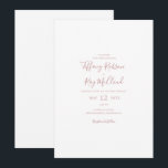 Einfache Elegante Rose Lässige Hochzeit Einladung<br><div class="desc">Diese elegante Rose Gold lässige Hochzeitseinladung ist perfekt für Ihre klassische, moderne Rose Goldhochzeit. Das Design besticht durch einen klassisch Vintagen minimalchischen zeitgenössischen Goldene Schriftart und eine romantische formale Kalligraphie. Es eignet sich hervorragend für Hochzeiten im Frühling, Sommer, Herbst oder Winter. Behalt es so, wie es ist, oder wählen Sie...</div>