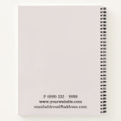 Einfache Elegante Rose Notizblock (Rückseite)