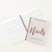 Einfache Elegante Rose Notizblock (Innenseite)