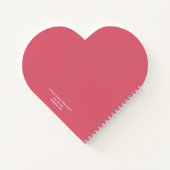 Einfache Elegante Rose Rosa Personalisiertes Herz Notizblock (Rückseite)