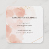 Einfache Elegante Rose Schöne Weinkarte Begleitkarte (Rückseite)