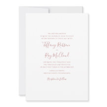 Einfache Elegante Rose Traditionelle Hochzeit