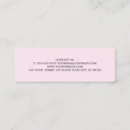 Einfache Elegante Rose Treuekarte (Rückseite)