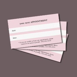 Einfache Elegante Rose Weiße Schönheit Ernennung Terminkarte