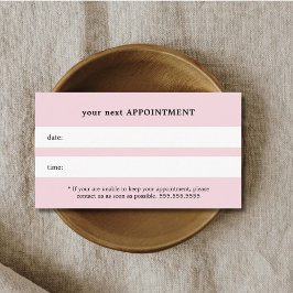 Einfache Elegante Rose Weiße Schönheit Ernennung Terminkarte