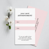 Einfache Elegante Rose Weiße Schönheit Ernennung Terminkarte