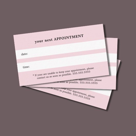 Einfache Elegante Rose Weiße Schönheit Ernennung Terminkarte