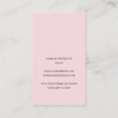 Einfache Elegante Rose Weiße Schönheit Ernennung Terminkarte (Rückseite)