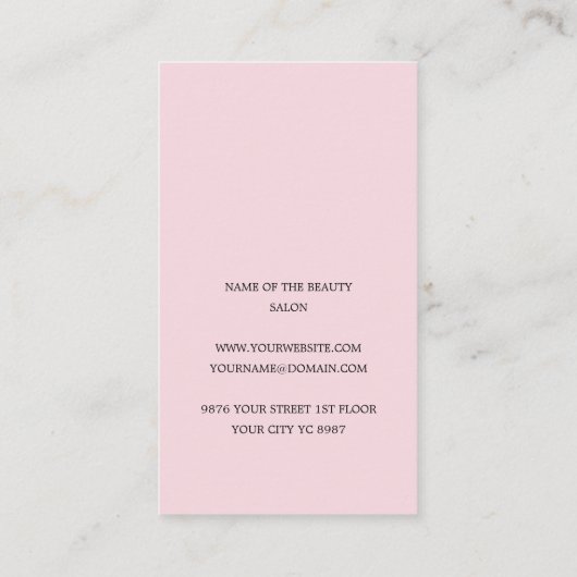 Einfache Elegante Rose Weiße Schönheit Ernennung Terminkarte (Rückseite)