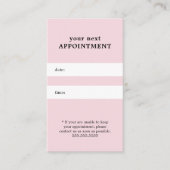 Einfache Elegante Rose Weiße Schönheit Ernennung Terminkarte (Vorderseite)