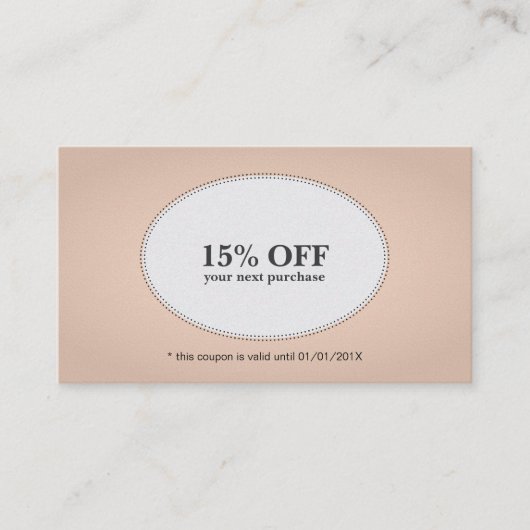 Einfache Elegante Rose Weißer Rabatt Gutschein Sch (Vorderseite)