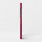 Einfache elegante Rot-Maroon-Metal-mit Monogramm B Case-Mate iPhone Hülle (Hinten/Links)