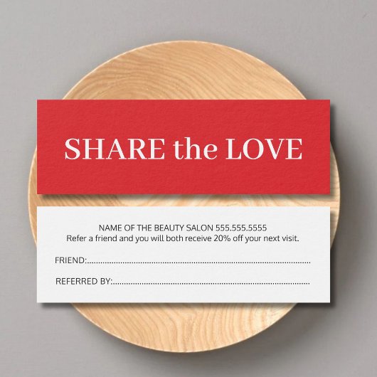 Einfache Elegante Rot-Weiß-Schönheitskarte