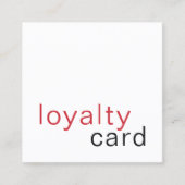 Einfache Elegante Rote Loyalität Karte (Vorderseite)