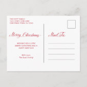 Einfache Elegante Rote Schrift Moderne Weihnachten (Rückseite)