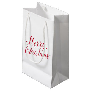 Einfache Elegante Rote Schrift Moderne Weihnachten Kleine Geschenktüte