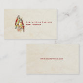 Einfache elegante rote Vogel-Visitenkarte Visitenkarte (Vorne/Hinten)