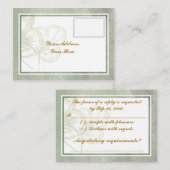 Einfache elegante RSVP-Karte Begleitkarte (Vorne/Hinten)