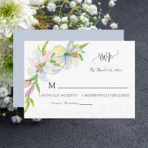 Einfache elegante RSVP-Karte für die Blumenzwiebel