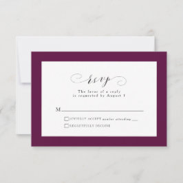 Einfache elegante RSVP-Karte RSVP Karte
