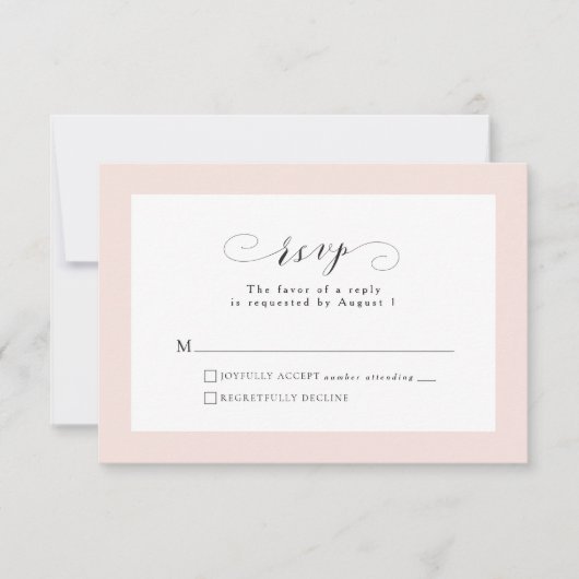 Einfache elegante RSVP-Karte RSVP Karte (Vorderseite)
