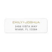 Einfache Elegante Rücksendeadresse (Vorne)