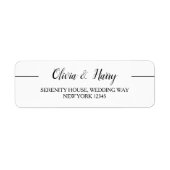 Einfache Elegante Rücksendeadresse (Vorne)