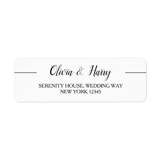 Einfache Elegante Rücksendeadresse (Vorne)