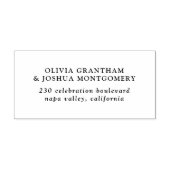 Einfache, elegante Rücksendeadresse aus Holz Gummistempel (Prägung)