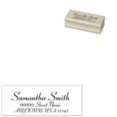 Einfache Elegante Rücksendeadresse Gummi Briefmark Gummistempel (Stempel)