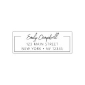 Einfache Elegante Rücksendeadresse Minimalistisch Permastempel (Design)