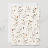 Einfache Elegante Rustikale Boho Blumenhochzeit Einladung (Rückseite)