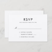 Einfache elegante Rustikale Braun Kraft Hochzeit RSVP Karte (Vorne/Hinten)