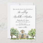 Einfache Elegante Rustikale Hochzeit Einladung (Vorderseite)