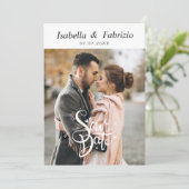 Einfache Elegante Save the Date Hochzeit Einladung (Stehend Vorderseite)