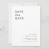 Einfache Elegante Save the Date-Karte Einladung (Vorderseite)